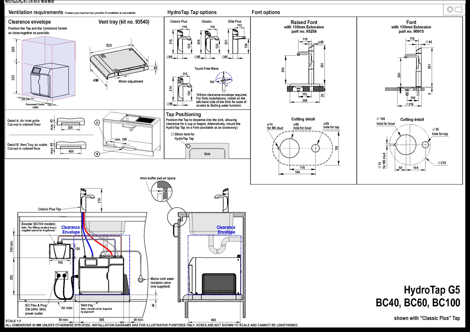 Zip Hydrotap G5 Boiling & Chilled BC40 Classic Chrome (H51703Z00AU) Commercial
