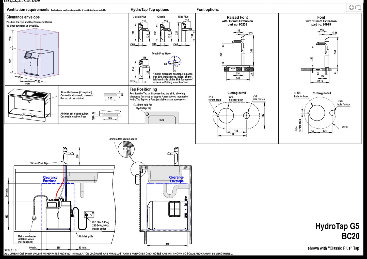 Zip Hydrotap G5 Boiling & Chilled BC60 Classic Chrome Tap (H51704Z00AU) Commercial