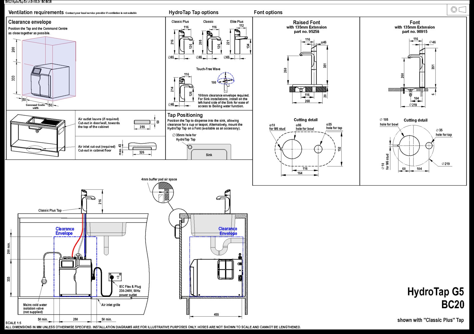 Zip Hydrotap G5 Boiling & Chilled BC60 Classic Chrome Tap (H51704Z00AU) Commercial