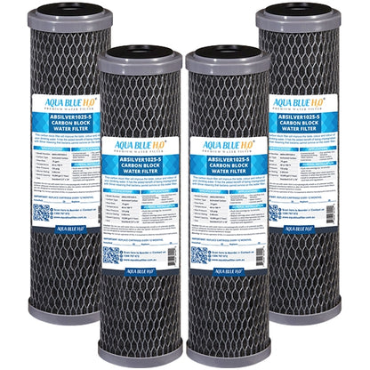 Silver Carbon Block Filter Cartridge Standard 2.5” x 10”, 5 Micron