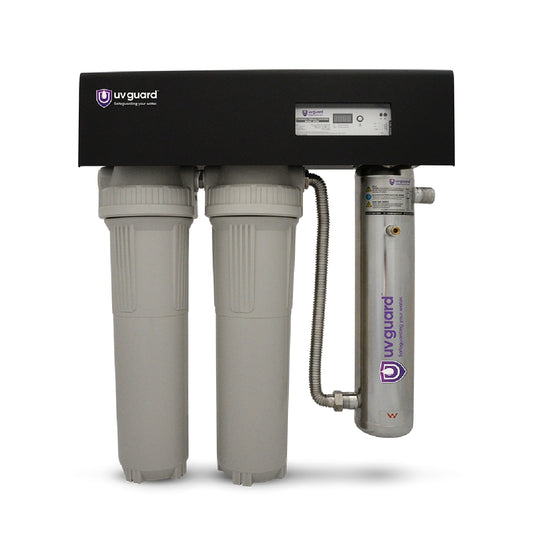 COMPLETE WHOLE HOUSE WATER FILTER SYSTEM WITH UV WATER FILTER – LARGE HOUSE UVG CWP55