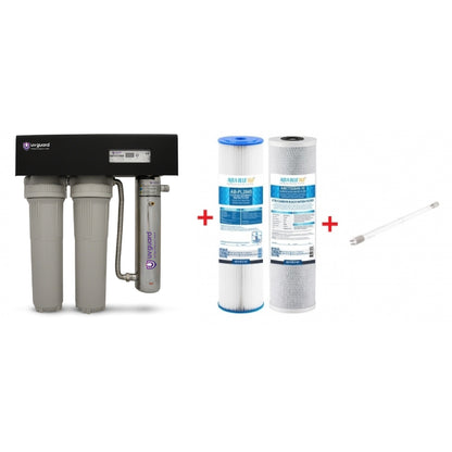 COMPLETE WHOLE HOUSE WATER FILTER SYSTEM WITH UV WATER FILTER – LARGE HOUSE UVG CWP55