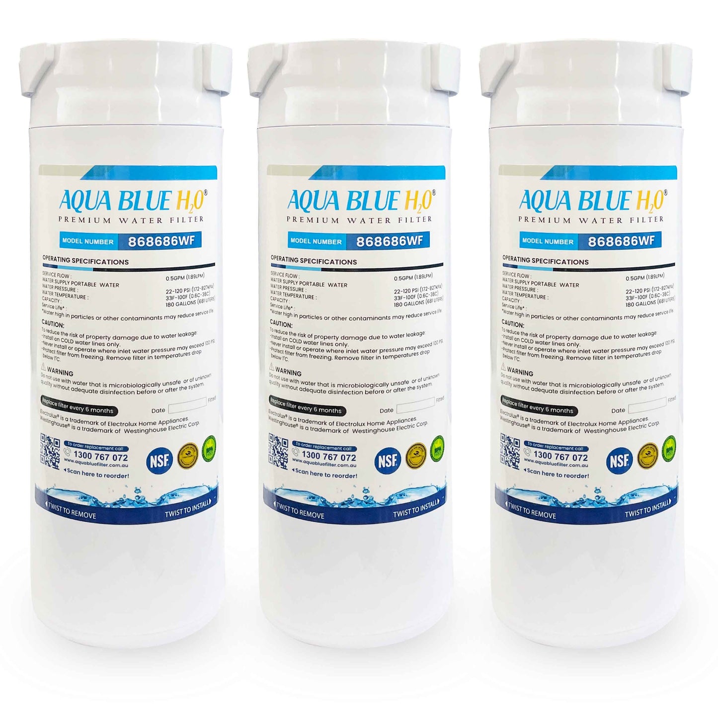 868686 Water Filter Fisher & Paykel FWC5 Water Filter for RF500Q