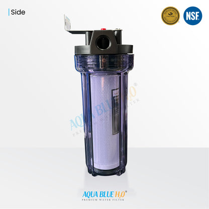 10" Clear Big Blue Housing w/ Presser Relief Button, Polyspun Sediment Water Filter