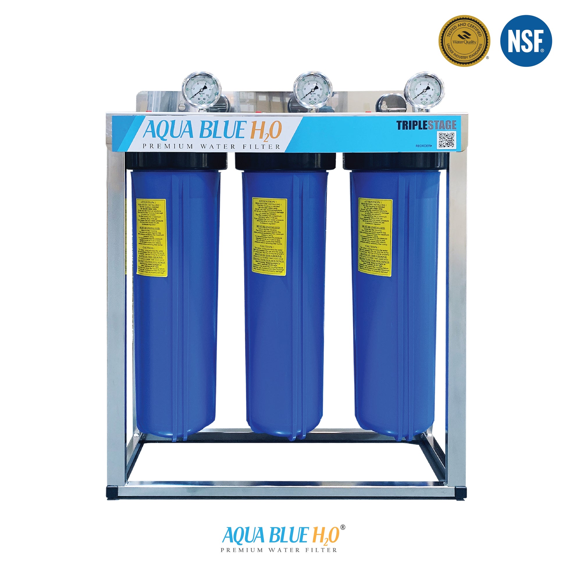 Whole House Water Filters with Classic Cream Cover Triple 99% eliminate bacteria