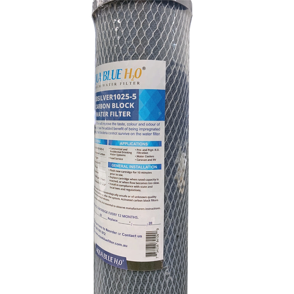 FCT-10 SILVER CARBON 5 MICRON RATING FILTER