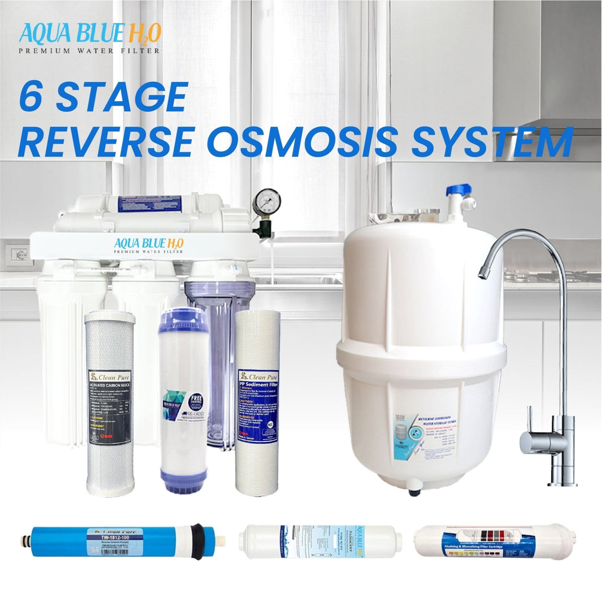 6 stage Reverse Osmosis system - removes Fluoride and Ecoil with Alkaline Design for Australia - WATER FILTER DISTRIBUTORS