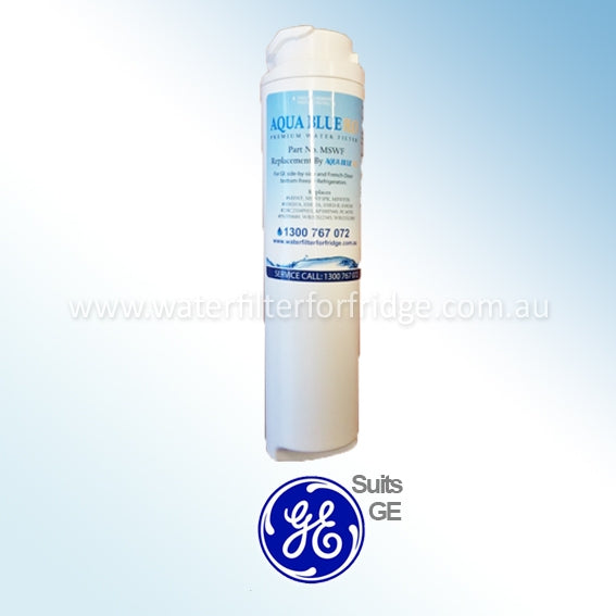 AQUA BLUE H2O MSWF-WF FOR GE MSWF FRIDGE WATER FILTER COMPATIBLE REPLACEMENT
