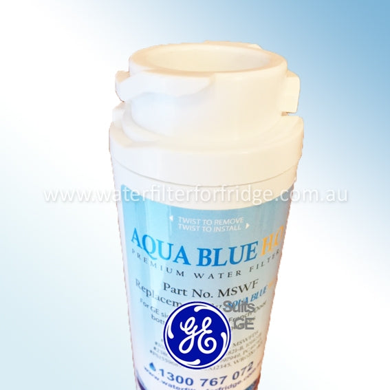AQUA BLUE H2O MSWF-WF FOR GE MSWF FRIDGE WATER FILTER COMPATIBLE REPLACEMENT