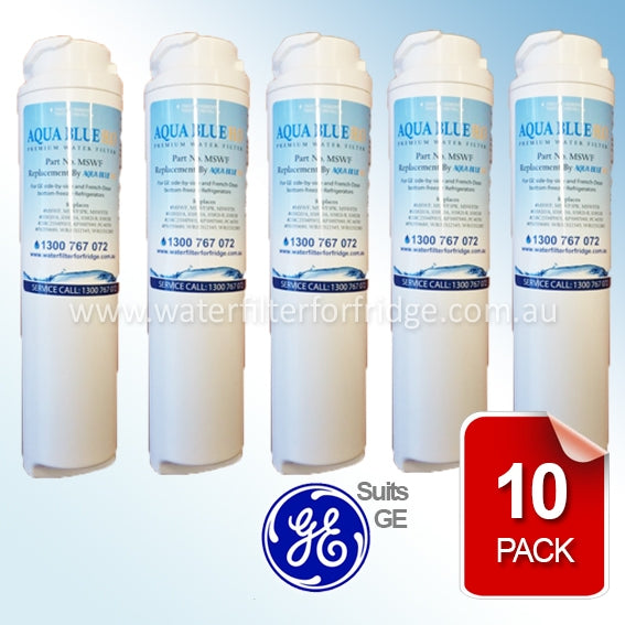 AQUA BLUE H2O MSWF-WF FOR GE MSWF FRIDGE WATER FILTER COMPATIBLE REPLACEMENT