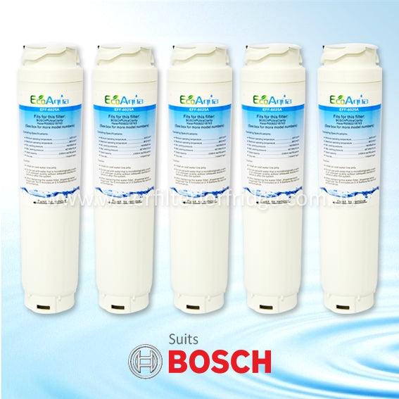 5 x ECO AQUA GENERIC FRIDGE WATER FILTER FOR BOSCH 740570- 9000077095 9000077096