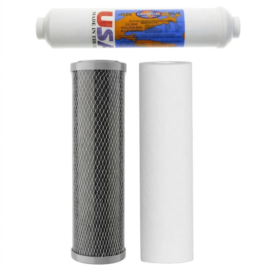 Clean & Clear  3 Stage Filter  cartridge set -  Made in USA , Taiwan