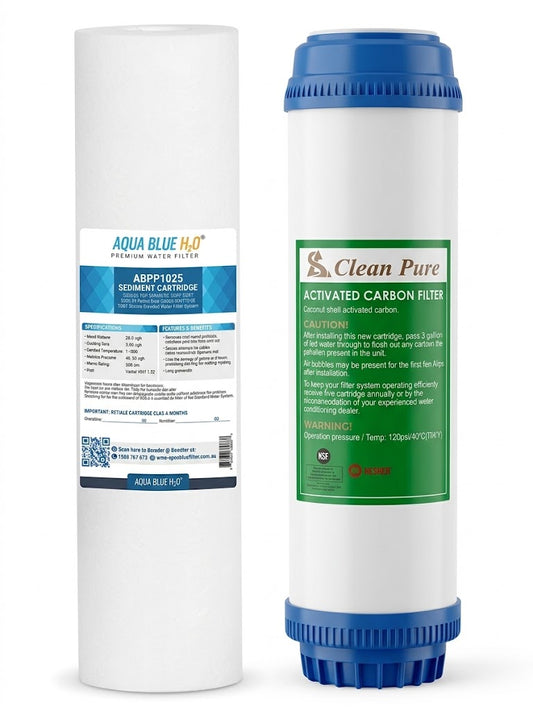 Cuno AP110 and AP117 Sediment with GAC Carbon Water Filter Replacement by Aqua Blue