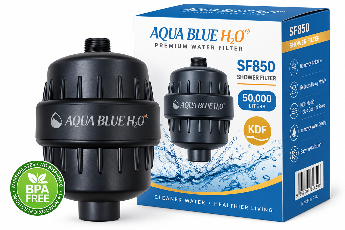 Aqua Blue H₂O Matte Finish Shower Filter – SF850 – 50,000 Litres – KDF