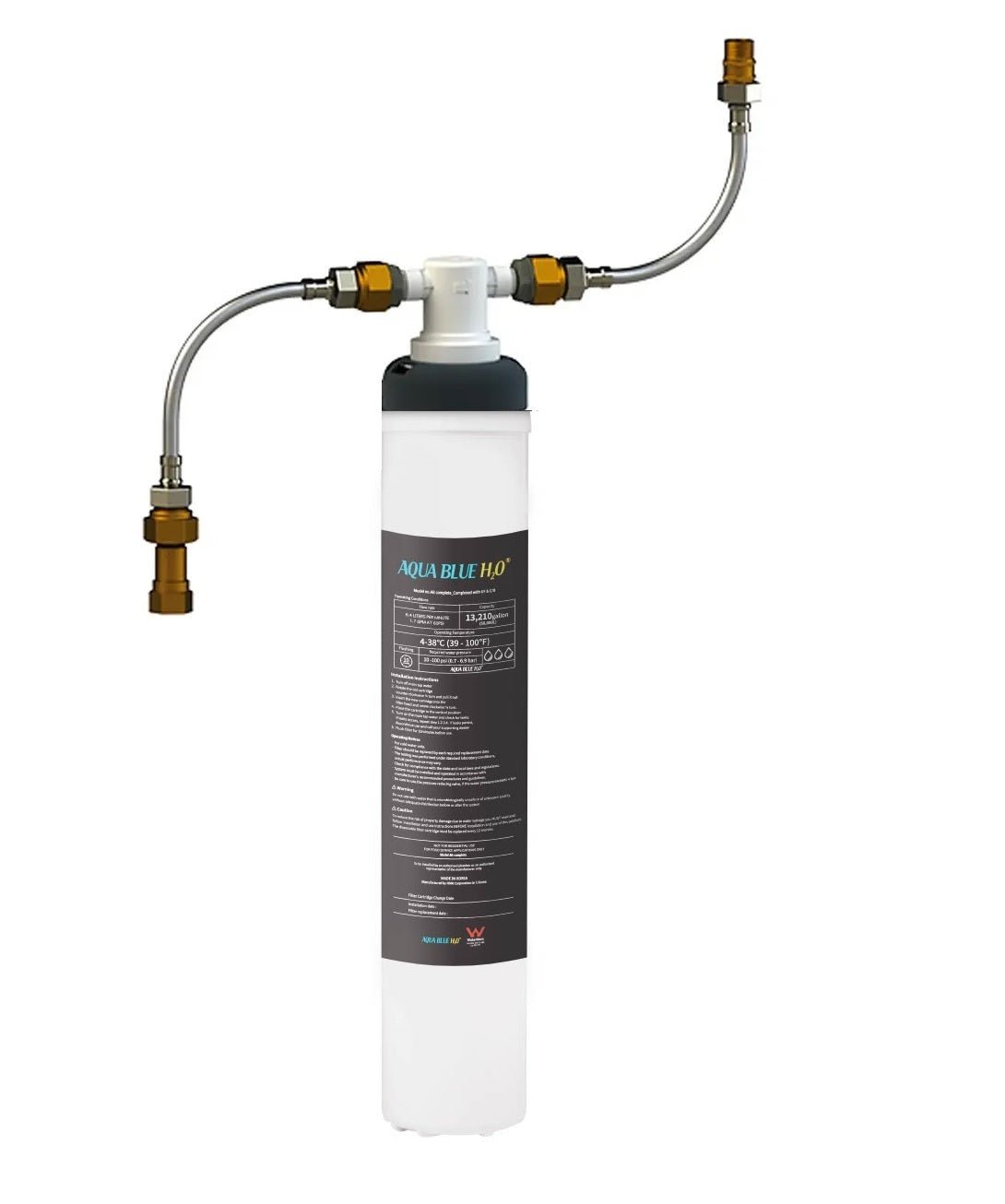 AB - C - COMPLETE High Flow Inline Under Sink Filter System 0.1 Micron - WATER FILTER DISTRIBUTORS