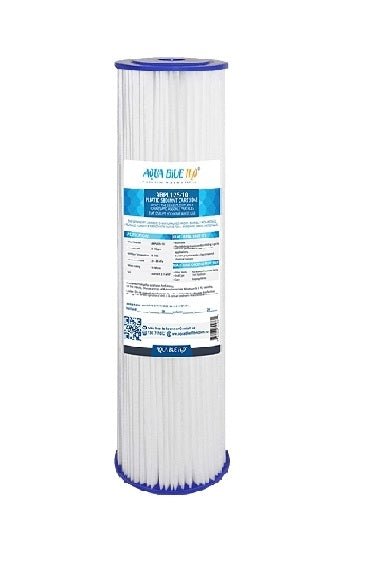 ABPL1025 - 5M Pleated Sediment Water Filter Cartridge 2.5 x 10 inch 5 Micron by Aqua Blue H20 - WATER FILTER DISTRIBUTORS