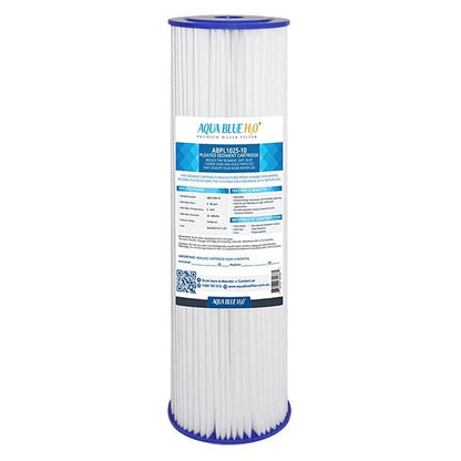 ABPL1025 Pleated Sediment Water Filter Cartridge 10" 1 Micron by Aqua Blue H20 - WATER FILTER DISTRIBUTORS