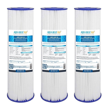 ABPL1025 Pleated Sediment Water Filter Cartridge 10" 5 Micron by Aqua Blue H20 - WATER FILTER DISTRIBUTORS