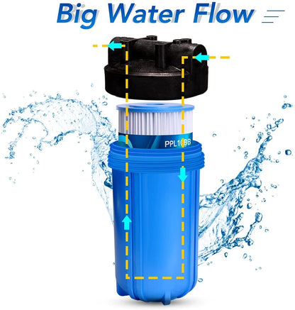 ABPL1025 Pleated Sediment Water Filter Cartridge 10" by Aqua Blue H20 - WATER FILTER DISTRIBUTORS