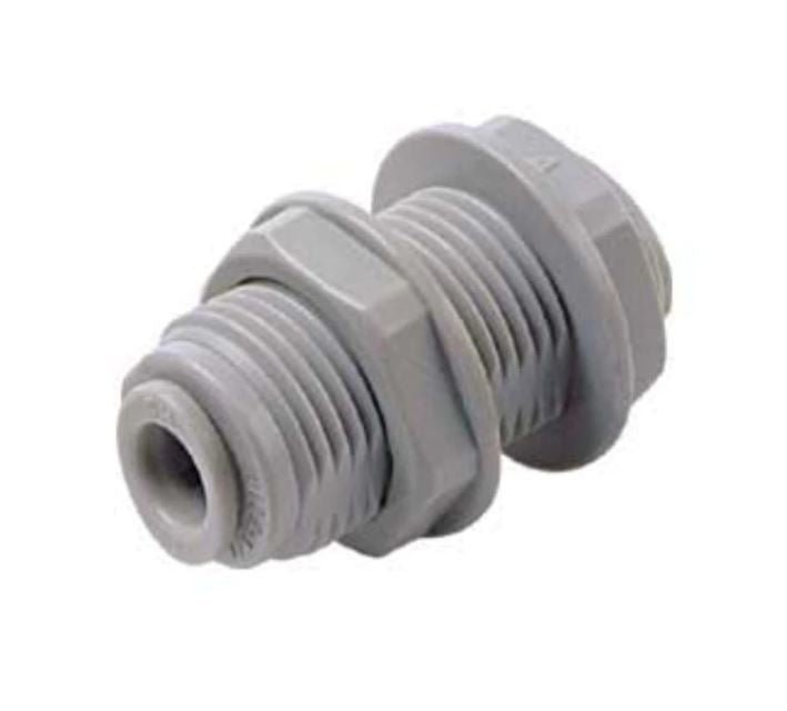 ABU0404 DMfit Bulkhead Union - 1/4 x 1/4 - WATER FILTER DISTRIBUTORS