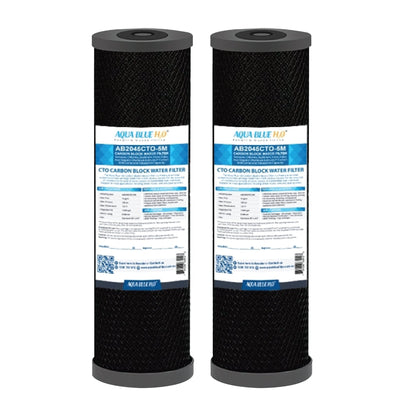 Aqua Blue 10" Carbon block filter - CTO Coconut Shell Carbon Block Filter - WATER FILTER DISTRIBUTORS