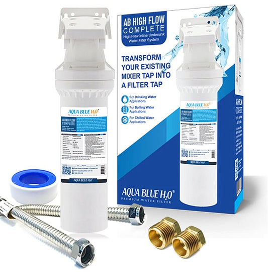 Aqua Blue H20 ™AB HIGH FLOW Inline High Flow Water Filter System - WATER FILTER DISTRIBUTORS