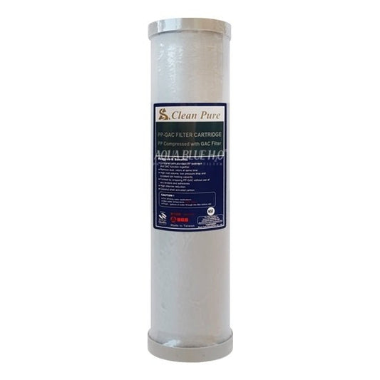 AQUA BLUE H20 Dual Carbon Water Filter Cartridge 2.5 x 10 inch - WATER FILTER DISTRIBUTORS