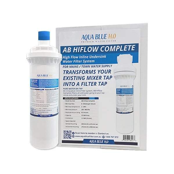 Aqua Blue H20 High Flow in - line - 4 Stage Water Filtration System Kit - WATER FILTER DISTRIBUTORS