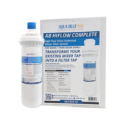 Aqua Blue H20 High Flow in - line - 4 Stage Water Filtration System Kit - WATER FILTER DISTRIBUTORS