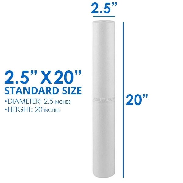 Aqua Blue H20 Polyspun Pre Filter 20 MIcron 20x2.5” ABPP2025 - 20M - WATER FILTER DISTRIBUTORS
