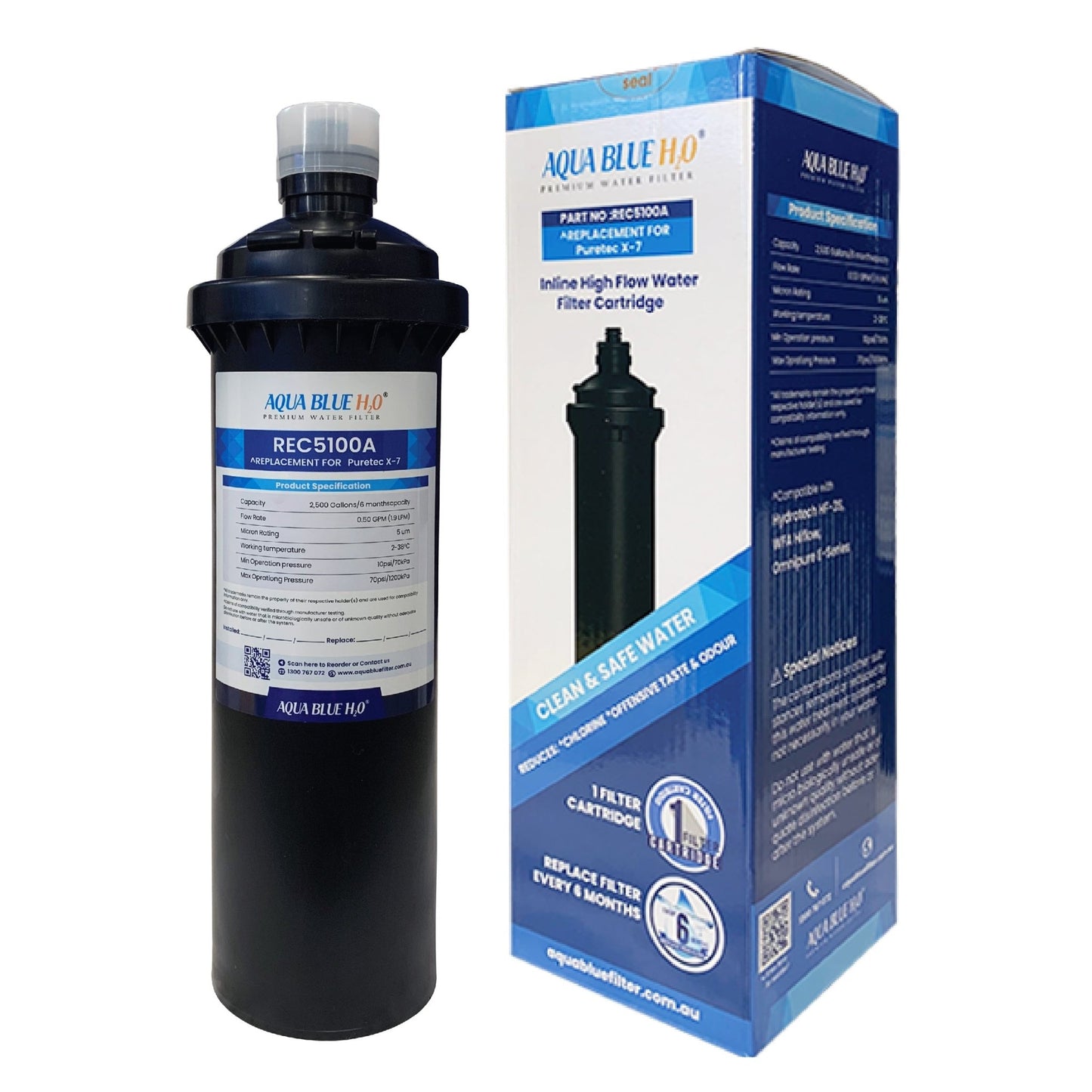 Aqua Blue H20 Puretec Puremix X7 - R Replacement Cartridge REC5100A - WATER FILTER DISTRIBUTORS