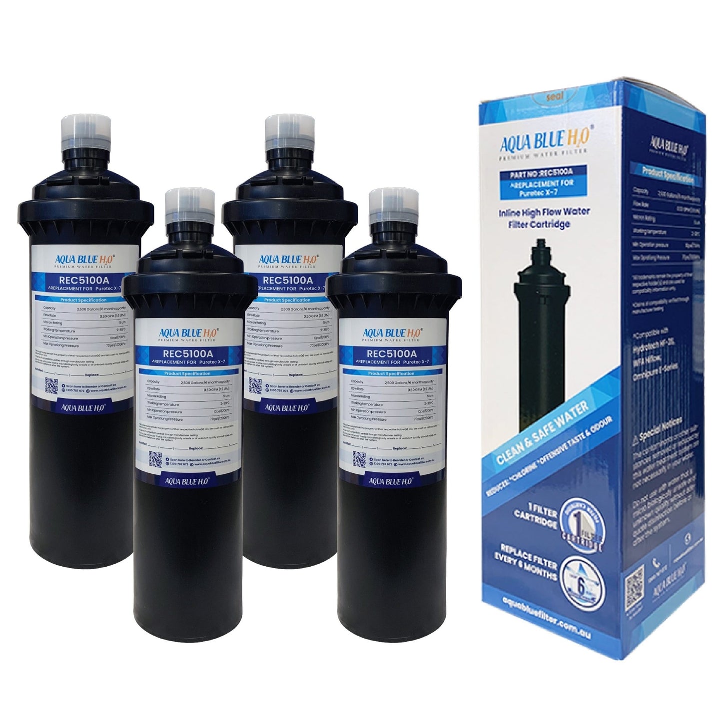 Aqua Blue H20 Puretec Puremix X7 - R Replacement Cartridge REC5100A - WATER FILTER DISTRIBUTORS