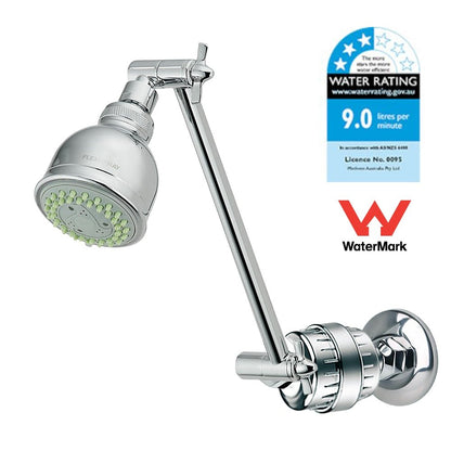 Aqua Blue h20 Shower Water Filter & Rose Complete Package SF650ARM - B - WATER FILTER DISTRIBUTORS