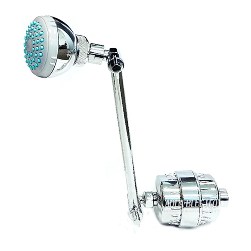 Aqua Blue h20 Shower Water Filter & Rose Complete Package SF650ARM - B - WATER FILTER DISTRIBUTORS