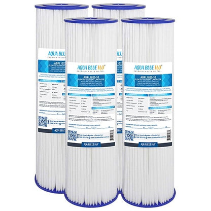 Aqua Blue H20 Washable Pleated Sediment Filter 10 x 2.5 5MIC - WATER FILTER DISTRIBUTORS
