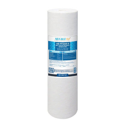 Aqua Blue H2O 20" x 4.5" Big Blue PP Sediment Filter Cartridge ABPP - 2045 - WATER FILTER DISTRIBUTORS