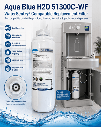 Aqua Blue H2O 51300C-WF WaterSentry Compatible Filter – Lead & Microplastics - WATER FILTER DISTRIBUTORS