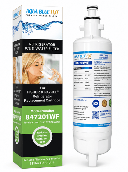 Aqua Blue H2O 847201-WF Fridge Water Filter Replacement Cartridge Image