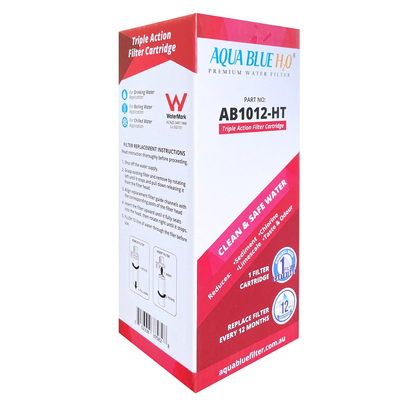 Aqua Blue H2O AB1012-HT for ZIP 93702 Replacement Water Filter Cartridge - WATER FILTER DISTRIBUTORS
