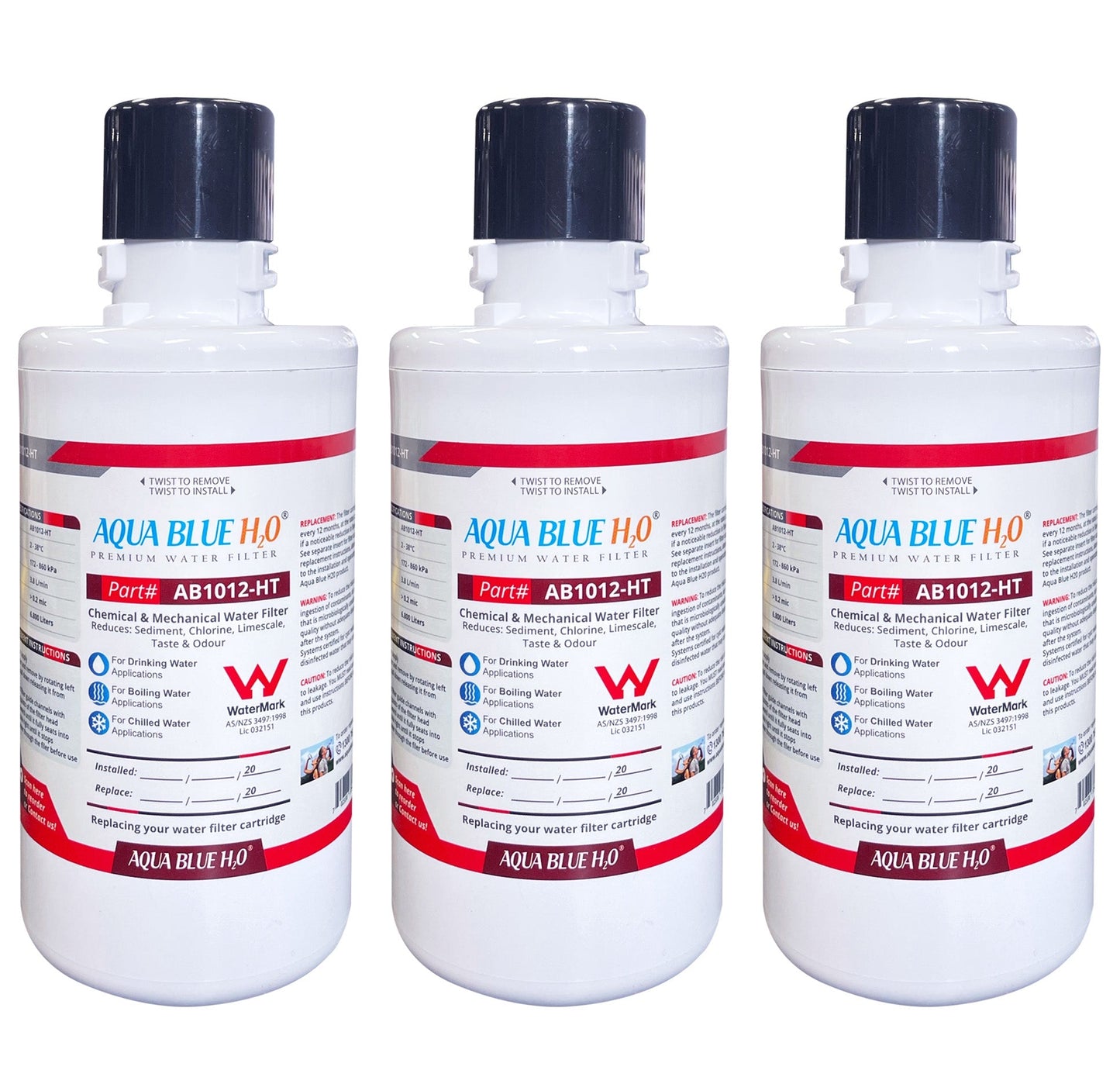 Aqua Blue H2O AB1012-HT for ZIP 93702 Replacement Water Filter Cartridge - WATER FILTER DISTRIBUTORS