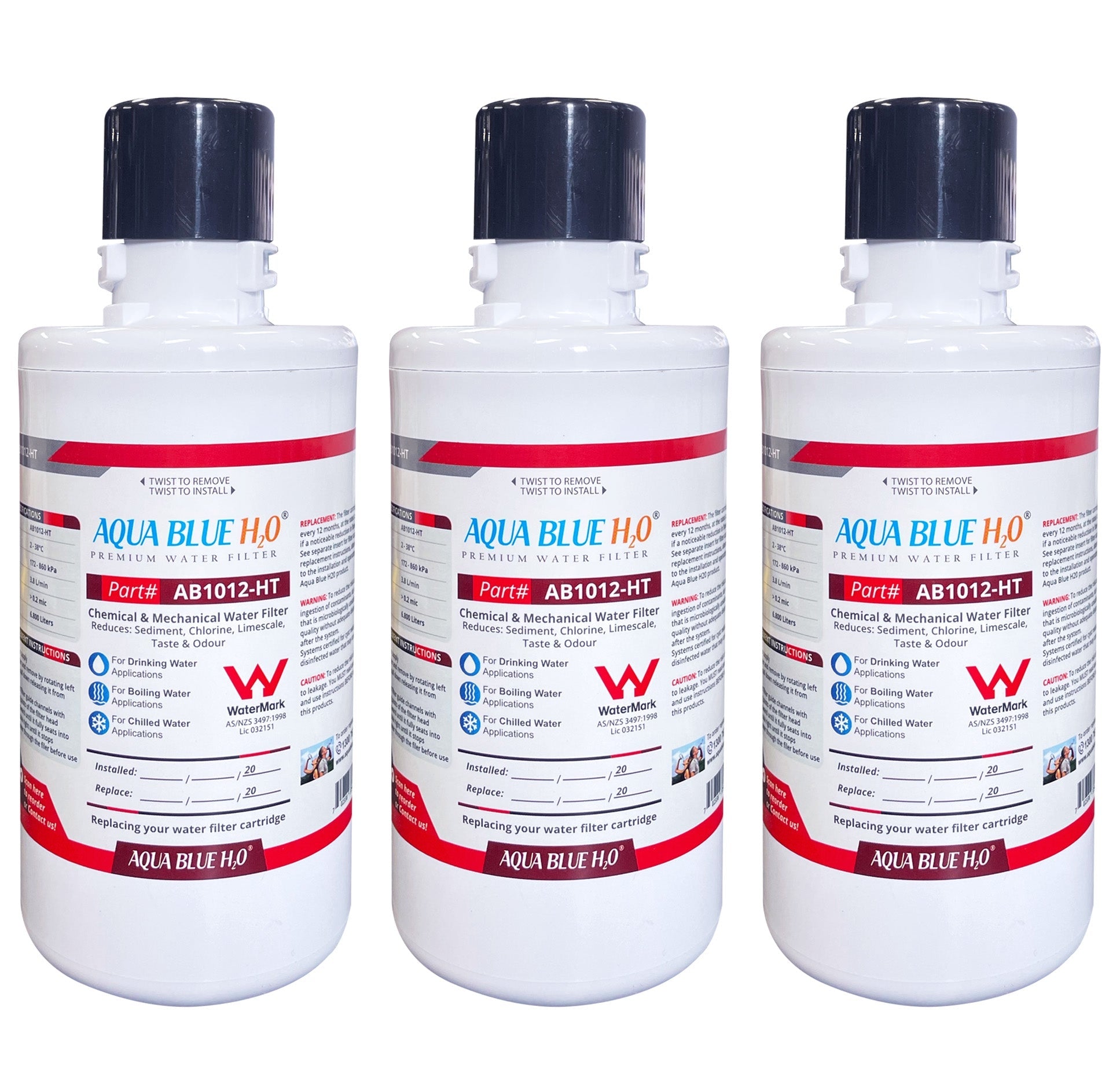 Aqua Blue H2O AB1012-HT for ZIP 93702 Replacement Water Filter Cartridge - WATER FILTER DISTRIBUTORS