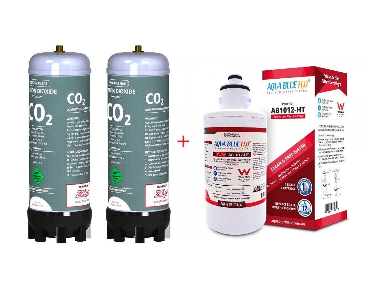 Aqua Blue H2O AB1012 - HT with 91295 Zip Sparking replacement cartridge - WATER FILTER DISTRIBUTORS