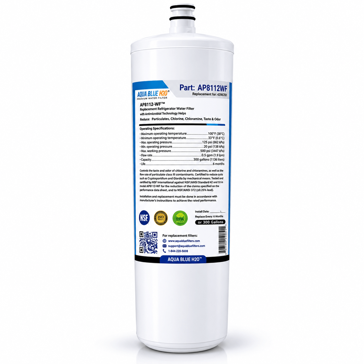 Aqua Blue H2O AP8112WF Compatible Filter for 3M Aqua - Pure AP8112 AP8000 – WaterMark - WATER FILTER DISTRIBUTORS
