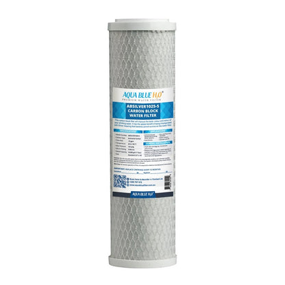 Aqua Blue H2O Carbon Block Filter - CTO Coconut Shell 10"x2.5" - WATER FILTER DISTRIBUTORS