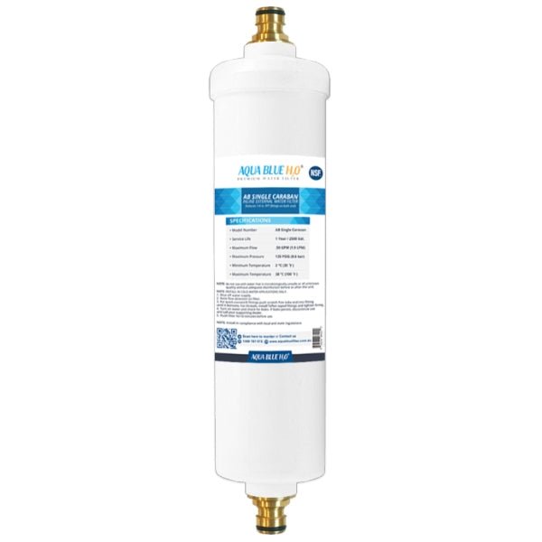 Aqua Blue H2O In - Line Caravan/RV Filter ABCR45 usa made - WATER FILTER DISTRIBUTORS