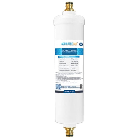 Aqua Blue H2O In - Line Caravan/RV Filter ABCR45 usa made - WATER FILTER DISTRIBUTORS