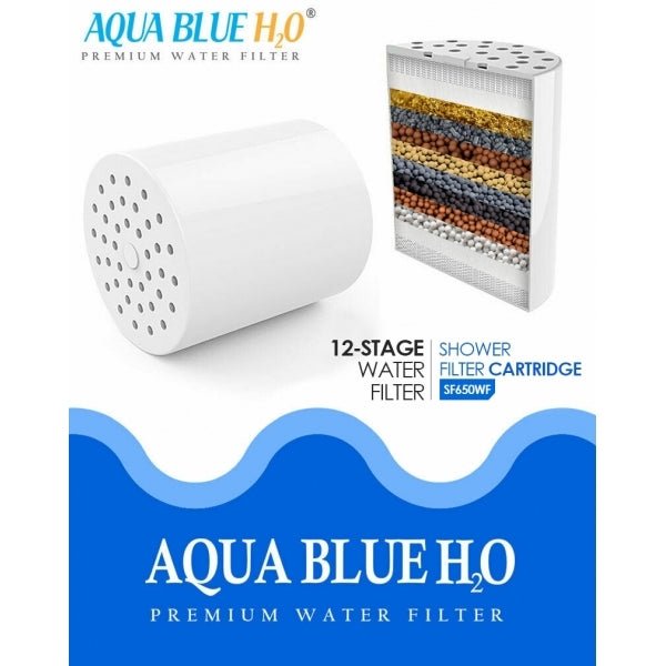 AQUA BLUE H2O SF650 High Output Shower Filter SF650WF - WATER FILTER DISTRIBUTORS