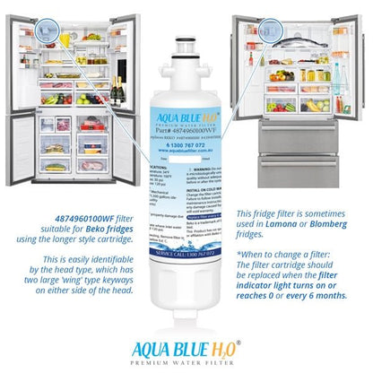 Beko 4874960100 Internal replacement filter by Aqua Blue H2O - WATER FILTER DISTRIBUTORS