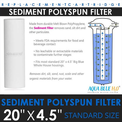 Big Blue 20"x4.5" 3 Pcs Set with UV LAMP RL6 replaces HR - G13R11P ,G13 & R11 20 - WATER FILTER DISTRIBUTORS