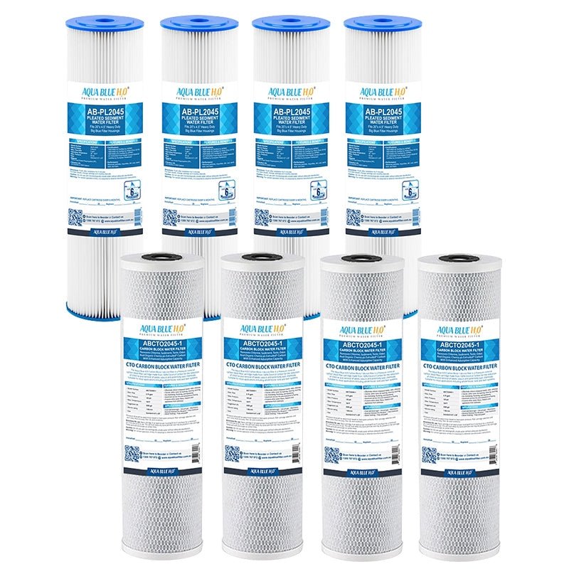 Big Blue 20"x4.5" replacement Cartridge Carbon and Sediment Kit - WATER FILTER DISTRIBUTORS